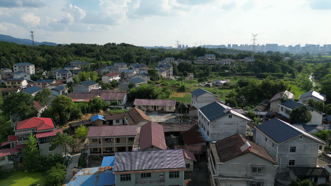 航拍乡村田园风光
