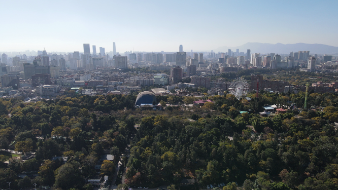 航拍云南昆明城市建设