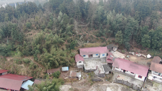 航拍农村房屋自建房
