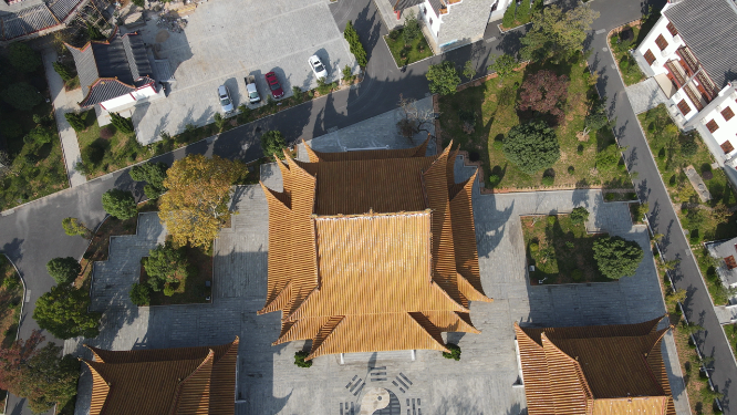 航拍南岳衡山佛学院