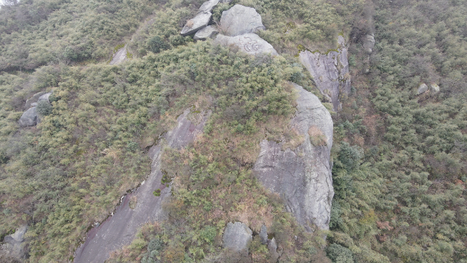 航拍南岳衡山奇石