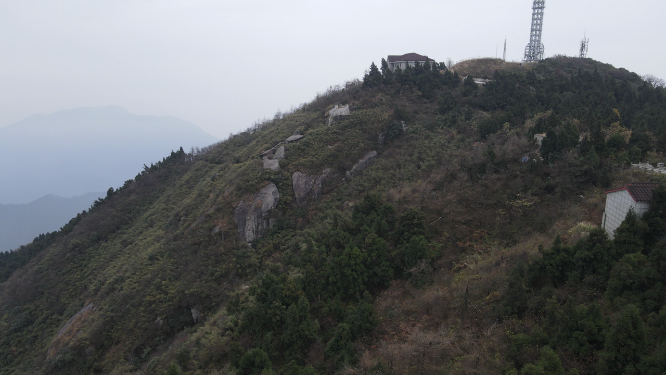 航拍南岳衡山奇石