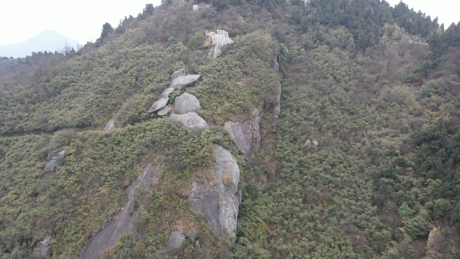 航拍南岳衡山奇石