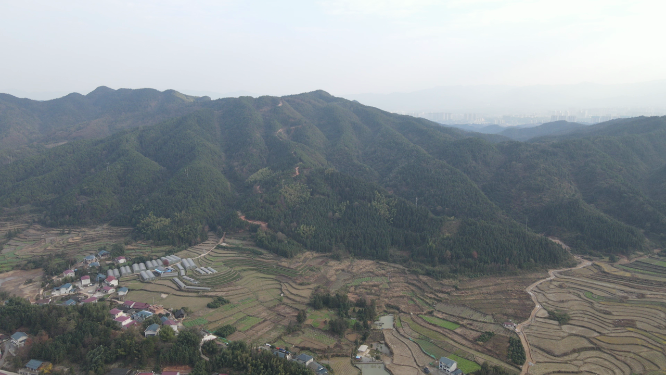航拍南方山川河流自然风景