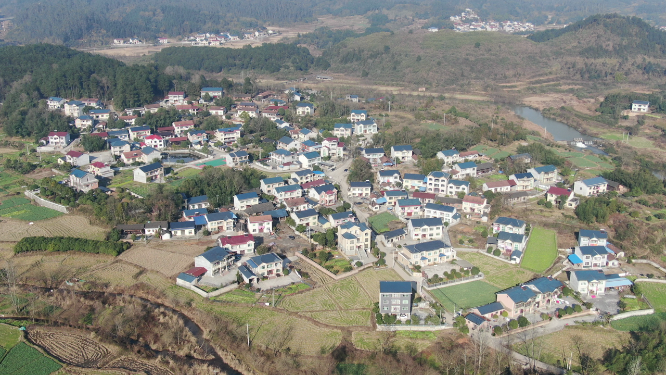 航拍南方美丽乡村