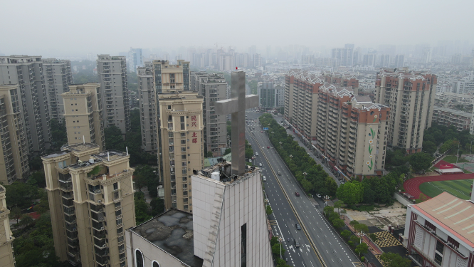 航拍基都教堂十字架