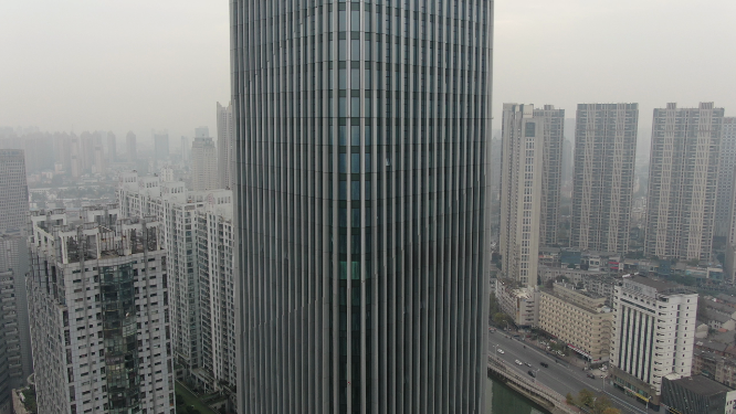 航拍安徽合肥城市高楼
