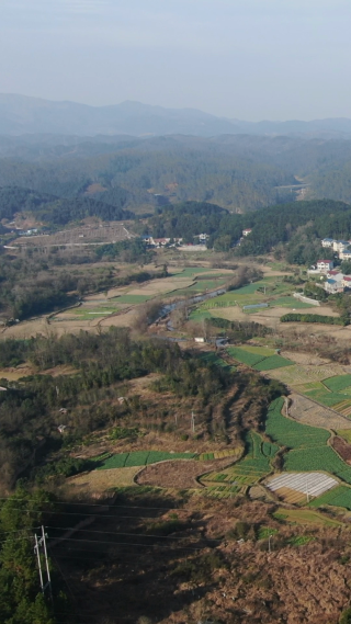 航拍山川农业种植农田