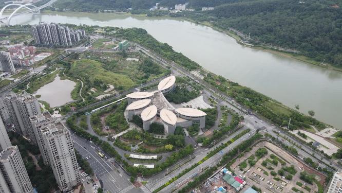 航拍广西南宁博物馆