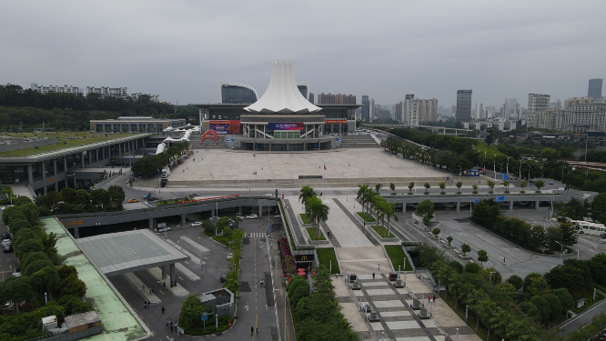 航拍广西南宁国际会展中心