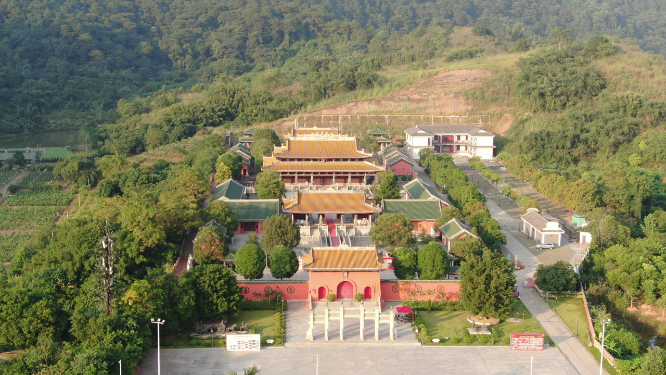 航拍广西南宁孔庙