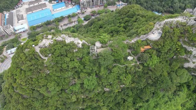 航拍广西柳州山川城市