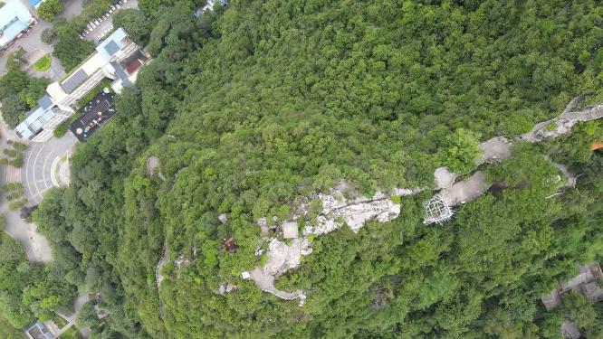 航拍广西柳州山川城市