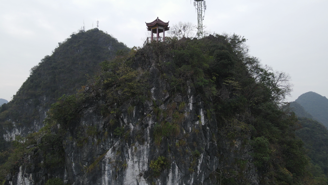 航拍广西桂林哈斯特山川地貌风景奇山