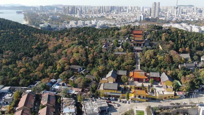 航拍江苏徐州云龙山5A景区