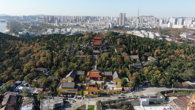 航拍江苏徐州云龙山5A景区