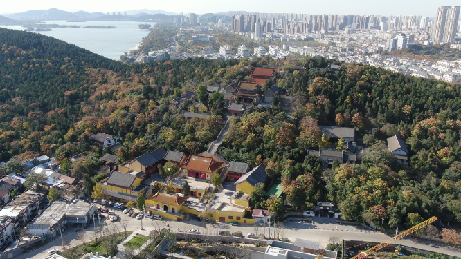 航拍江苏徐州云龙山5A景区