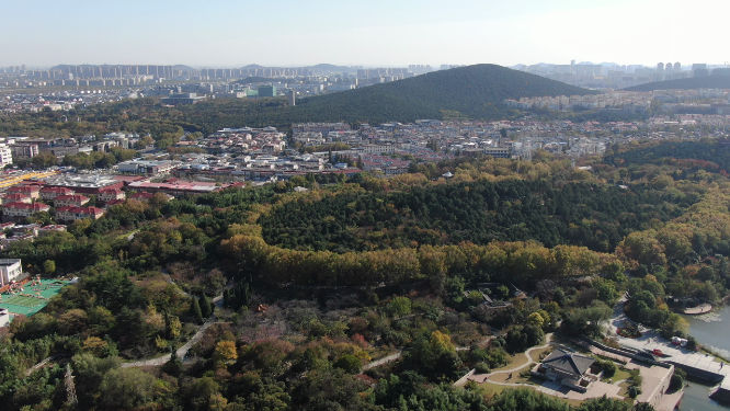 航拍江苏徐州彭祖园4A景区