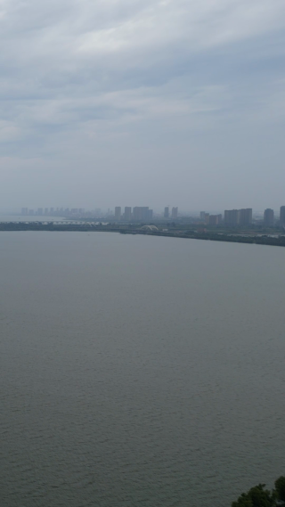 航拍江西九江八里湖风光