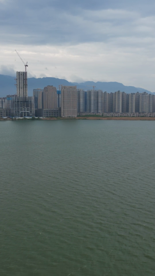 航拍江西九江八里湖风光