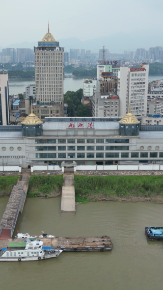 航拍江西九江港