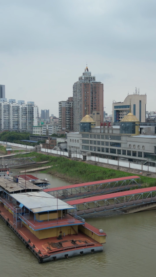 航拍江西九江港