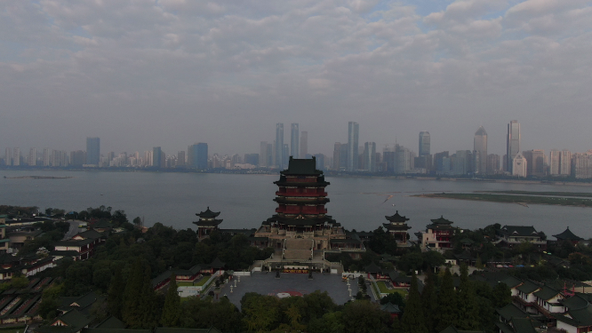 航拍江西南昌滕王阁5A景区