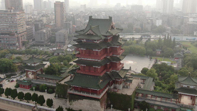 航拍江西南昌滕王阁5A景区