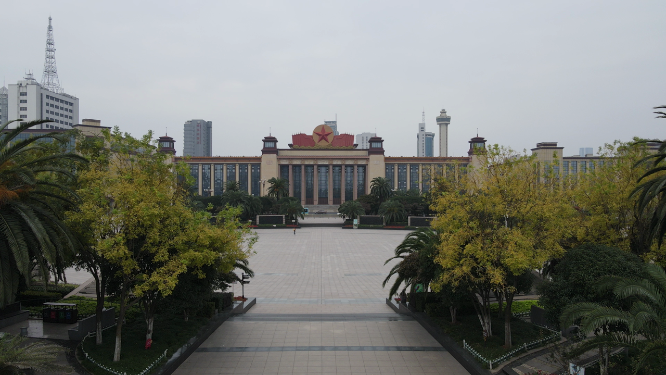 航拍江西南昌美术馆