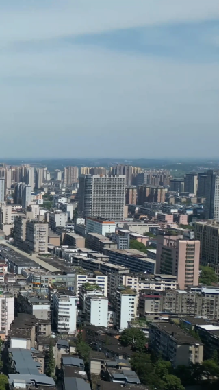 航拍江西吉安城市风光