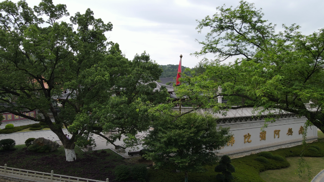 航拍江西庐山东林寺古建筑文化