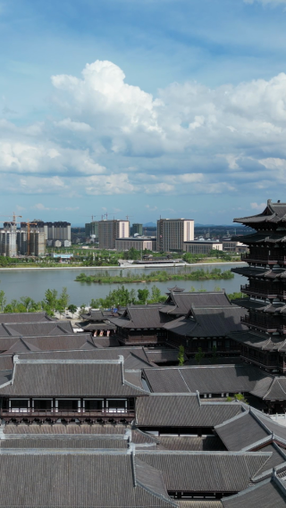 航拍江西抚州临汝书院