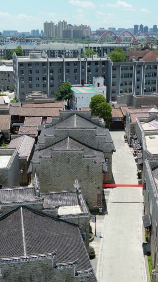 航拍江西抚州文昌里历史文化街区