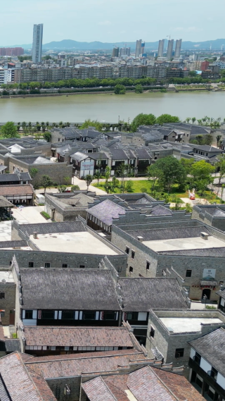 航拍江西抚州文昌里历史文化街区