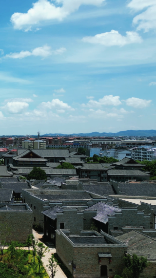 航拍江西抚州文昌里历史文化街区4A景区竖屏
