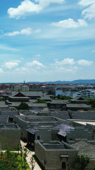 航拍江西抚州文昌里历史文化街区4A景区竖屏
