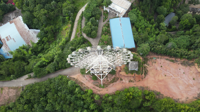 航拍江西赣州五龙客家风情园4A景区