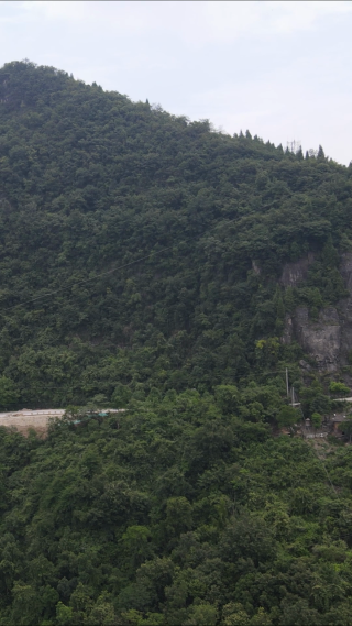 航拍湖北宜昌三峡人家西陵峡观景台