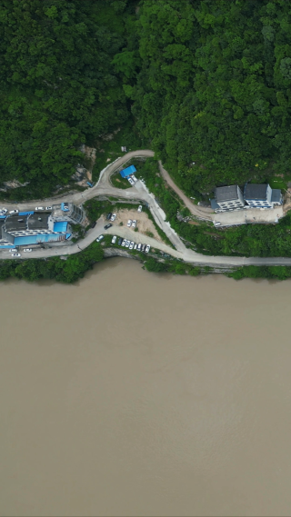 航拍湖北宜昌三峡人家风景区