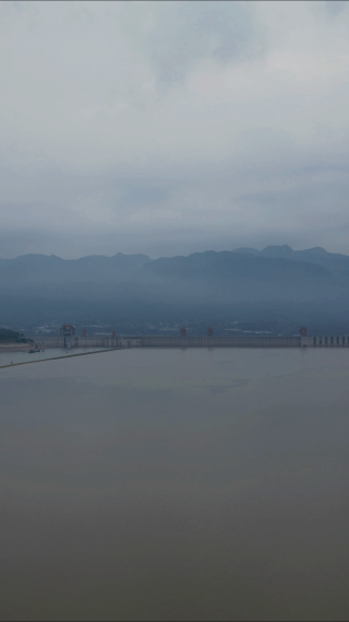 航拍湖北宜昌三峡大坝