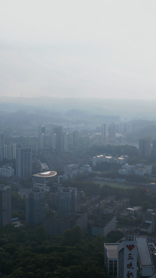 航拍湖北宜昌三峡职院