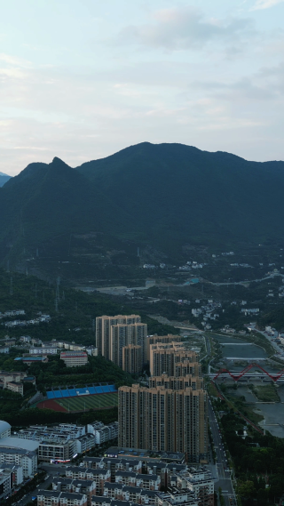 航拍湖北宜昌兴山县风光