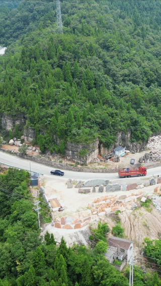 航拍湖北宜昌峡口风景区