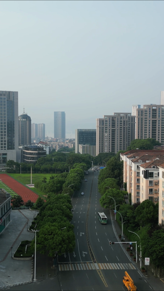 航拍湖北宜昌秭归县城市风光