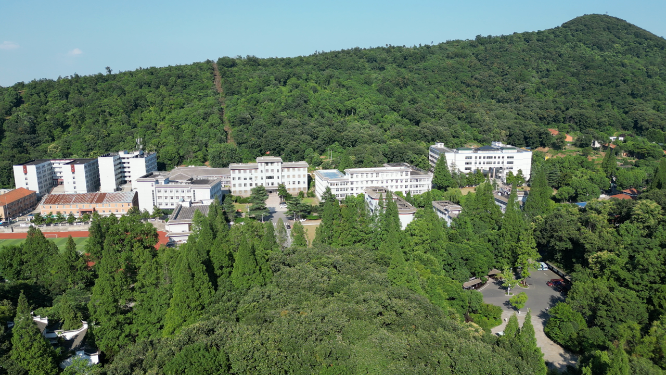 航拍湖北文理学院大学环境