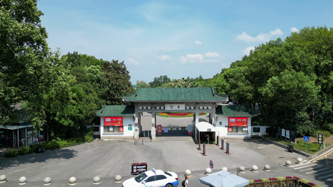 航拍湖北武汉东湖5A景区