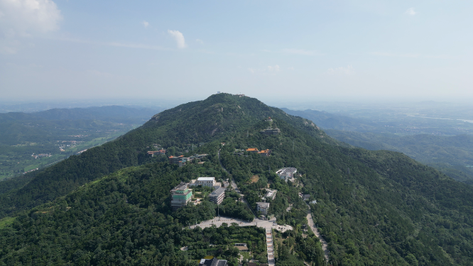 航拍湖北武汉木兰金顶5A景区