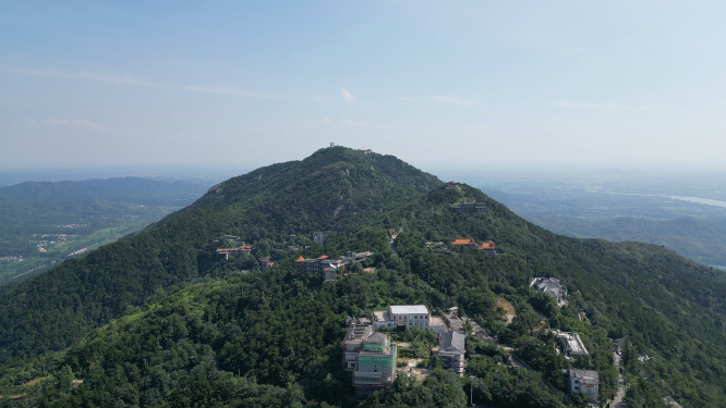 航拍湖北武汉木兰金顶5A景区