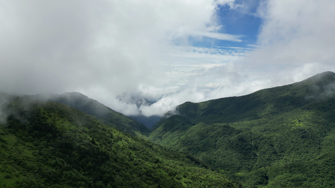 航拍湖北神农架5A景区