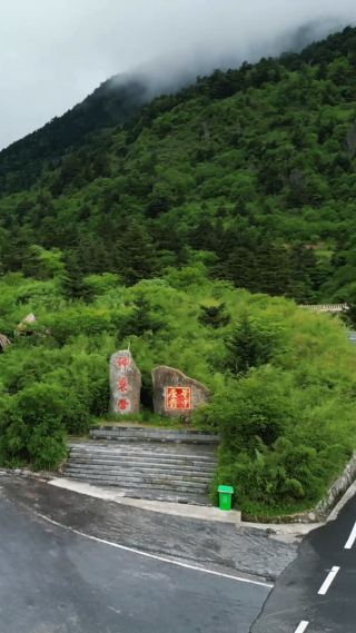 航拍湖北神农架景区神农营